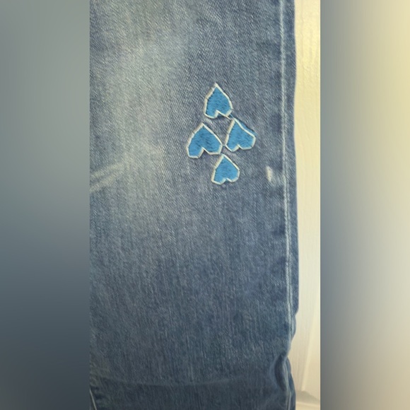 MOTHER Superior The Rambler Sneak Jeans Running With Scissors Size 24 $350 - Picture 3 of 11